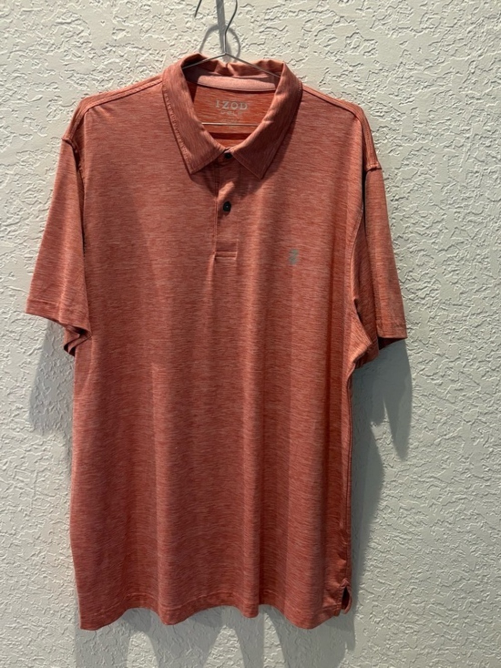 Izod Men's Heathered Coral Polo